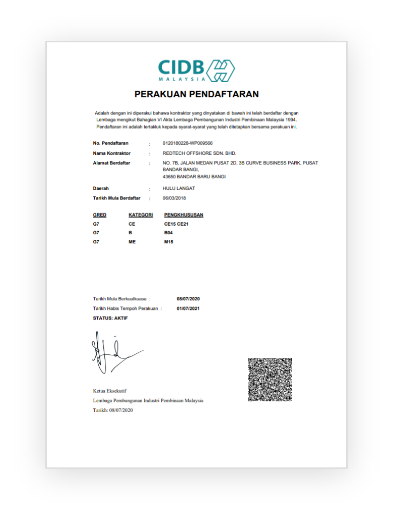 Certificate